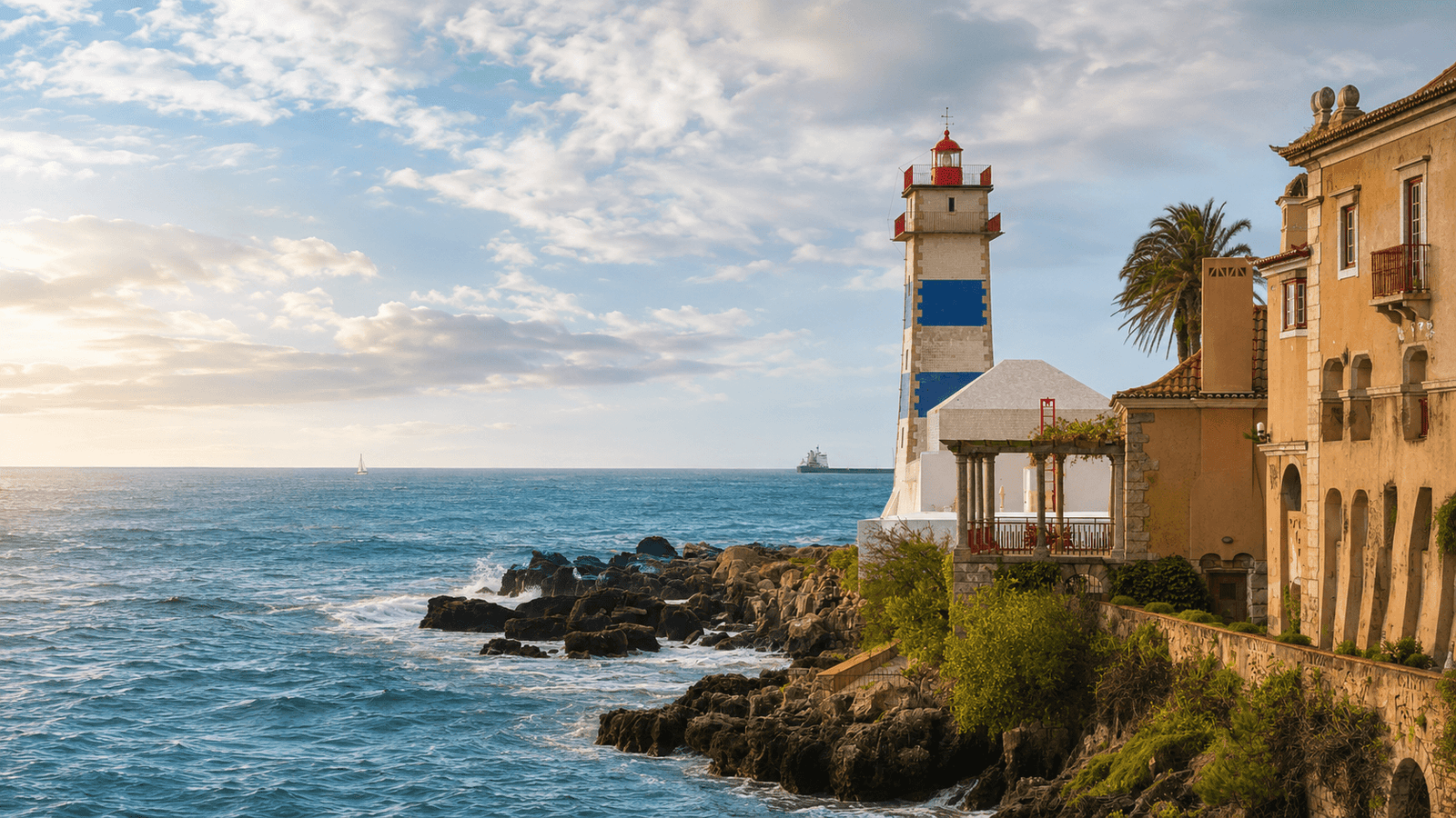 Coastal walking route from Luna House to Boca do Inferno and Casa da Guia in Cascais
